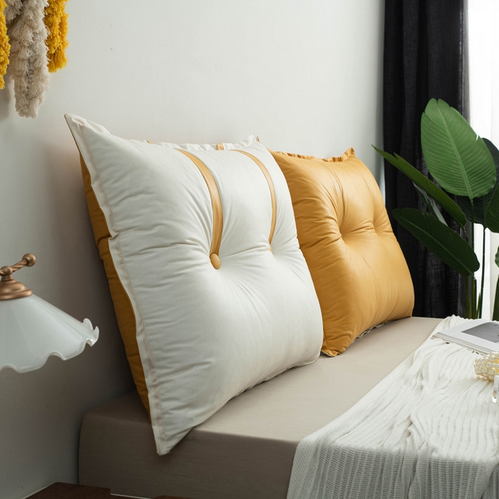 91家纺网 家纺一手货源 找家纺 美达人家纺2023新款AB面款科技布双色靠背 绚丽橙