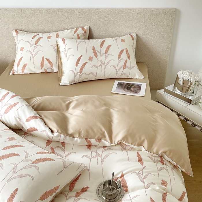 91家纺网 家纺一手货源 找家纺 千朵 2023新款莱赛尔纤维冰激凌系列四件套（三） 稻香