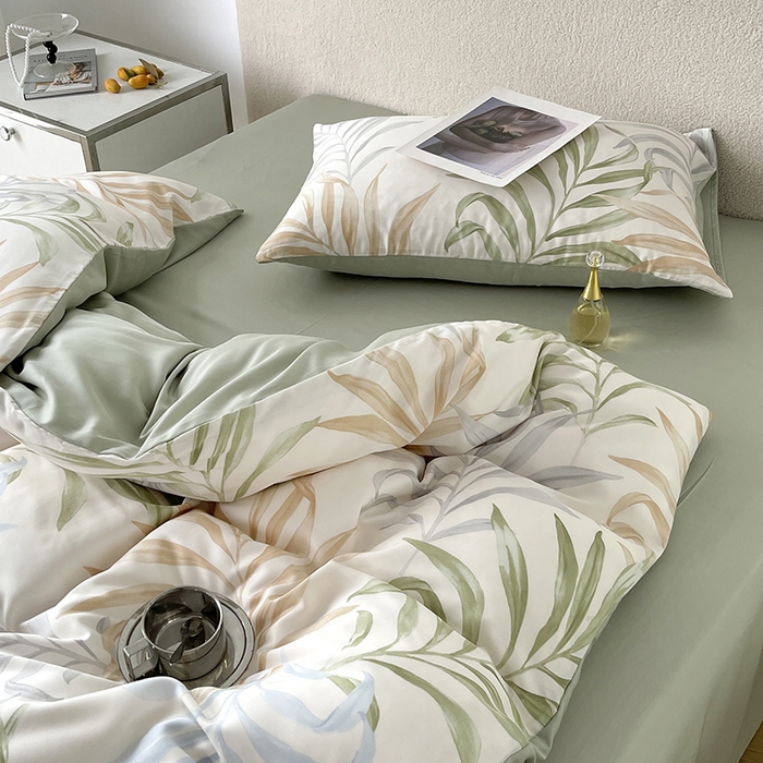 91家纺网 家纺一手货源 找家纺 千朵 2023新款莱赛尔纤维冰激凌系列四件套（三） 塞米琳