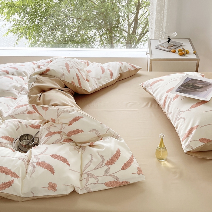 91家纺网 家纺一手货源 找家纺 千朵 2023新款莱赛尔纤维冰激凌系列四件套（三） 稻香