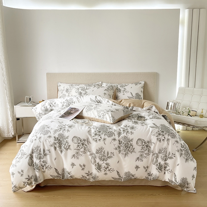 91家纺网 家纺一手货源 找家纺 千朵 2023新款莱赛尔纤维冰激凌系列四件套（三） 恋馨