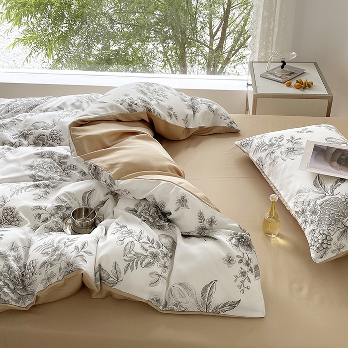 91家纺网 家纺一手货源 找家纺 千朵 2023新款莱赛尔纤维冰激凌系列四件套（三） 恋馨