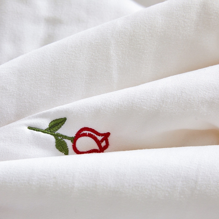 91家纺网 家纺一手货源 找家纺 （总）纤雅床笠 2024新款直播玫瑰刺绣A类舒柔棉大豆夹棉床笠