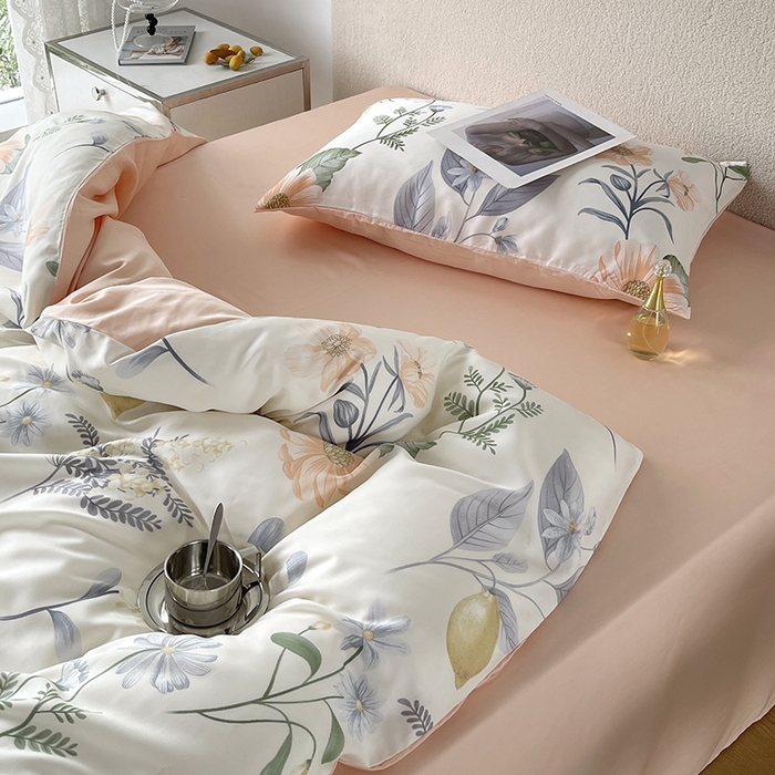 91家纺网 家纺一手货源 找家纺 千朵 2023新款莱赛尔纤维冰激凌系列四件套（三） 菲杨