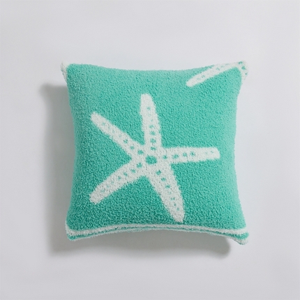 91家纺网 家纺一手货源 找家纺 暖绵绵家纺 2025新款 海星抱枕套 绿色