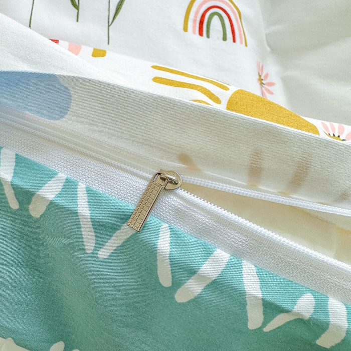 91家纺网 家纺一手货源 找家纺 清雅福 2023新款春夏13372小清新系列床上四件套 彩虹漾