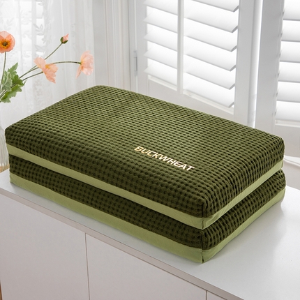 91家纺网 家纺一手货源 找家纺 （总）仁宇枕业 2023年新款 全棉华夫格全荞麦枕头