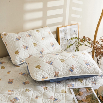 91家纺网 家纺一手货源 找家纺 （总）新款 水洗棉麻单人宿舍亲肤夹棉枕套