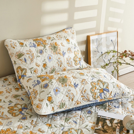 91家纺网 家纺一手货源 找家纺 （总）新款 水洗棉麻单人宿舍亲肤夹棉枕套