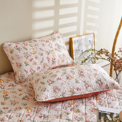 91家纺网 家纺一手货源 找家纺 （总）新款 水洗棉麻单人宿舍亲肤夹棉枕套