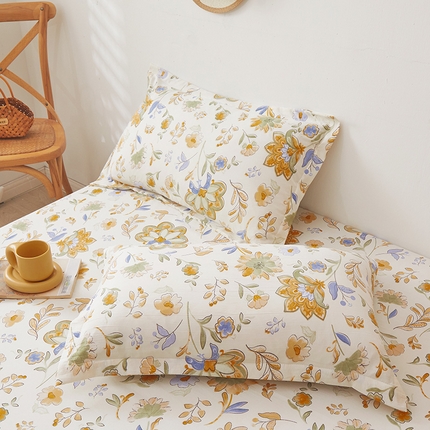 91家纺网 家纺一手货源 找家纺 （总）梦舒羽 2025新款水洗棉麻单人宿舍亲肤枕套