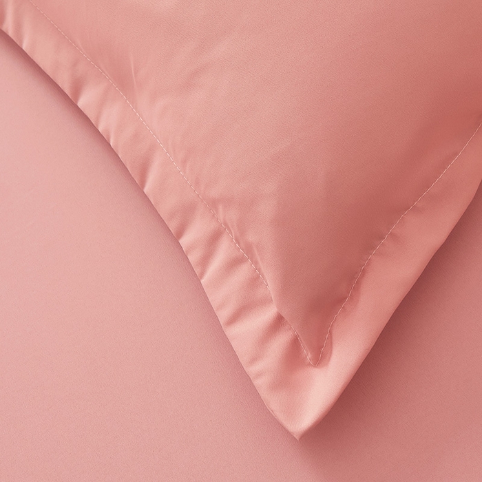 91家纺网 家纺一手货源 找家纺 梦舒羽 2025新款水洗棉麻单人宿舍亲肤枕套 胭脂粉