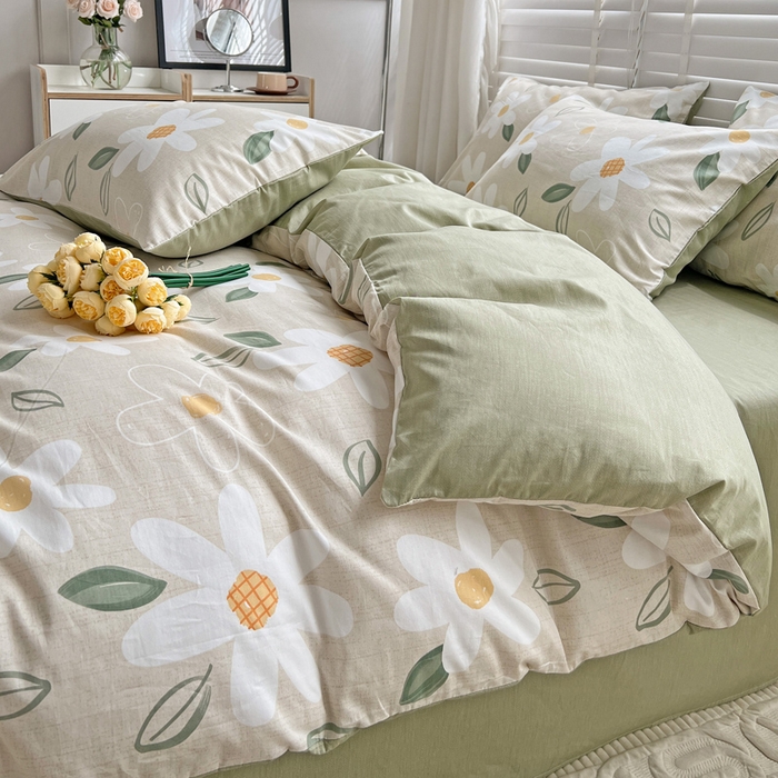 91家纺网 家纺一手货源 找家纺 梦家居 2023春季新品小清新系列3-全棉单被套 芳香迷人