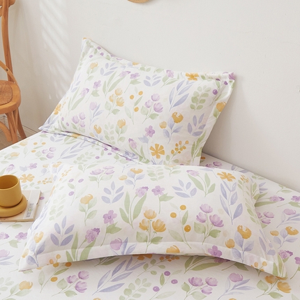 91家纺网 家纺一手货源 找家纺 （总）梦舒羽 2025新款水洗棉麻单人宿舍亲肤枕套