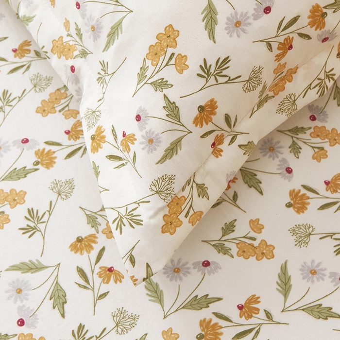 91家纺网 家纺一手货源 找家纺 梦舒羽 2025新款水洗棉麻单人宿舍亲肤枕套 小碎花