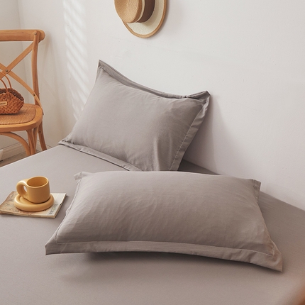 91家纺网 家纺一手货源 找家纺 （总）新款水洗棉麻单人宿舍亲肤枕套