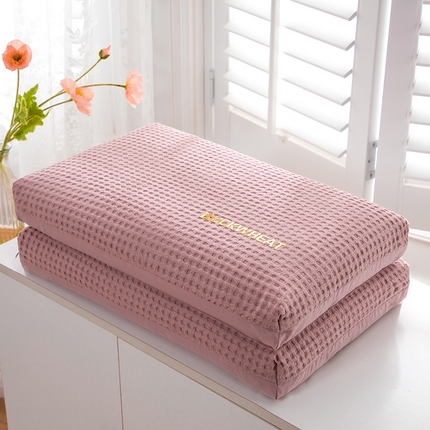 91家纺网 家纺一手货源 找家纺 （总）仁宇枕业 2023年新款 全棉华夫格全荞麦枕头