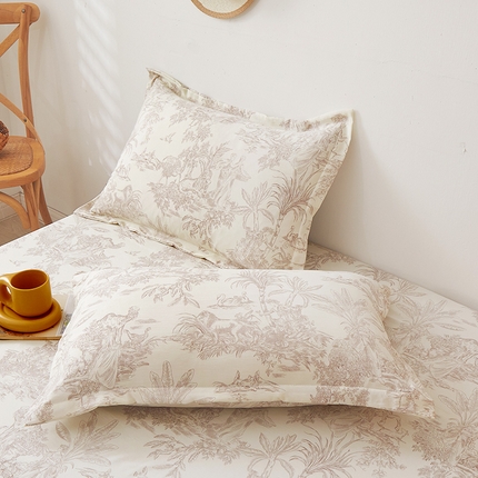 91家纺网 家纺一手货源 找家纺 （总）梦舒羽 2025新款水洗棉麻单人宿舍亲肤枕套