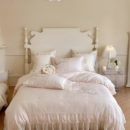 91家纺网 家纺一手货源 找家纺 （总）MIU缪家居 2023新款80支兰精天丝（提花）波点玫瑰