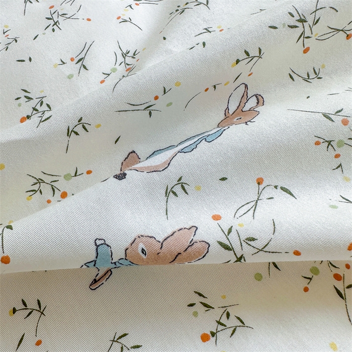 91家纺网 家纺一手货源 找家纺 清雅福2023新款春夏13372小清新系列-单被套 彼得兔