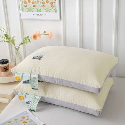 91家纺网 家纺一手货源 找家纺 织布人 2023新款A类提花直角云朵舒适枕 直角中枕-绅士灰