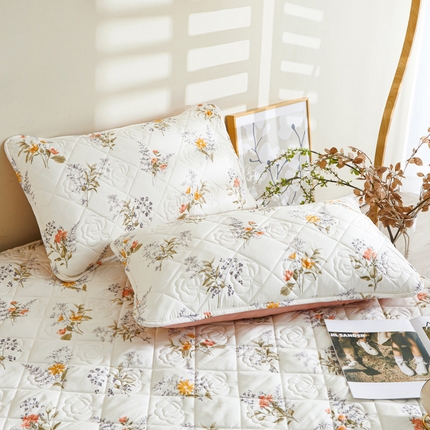 91家纺网 家纺一手货源 找家纺 新款 水洗棉麻单人宿舍亲肤夹棉枕套 花海