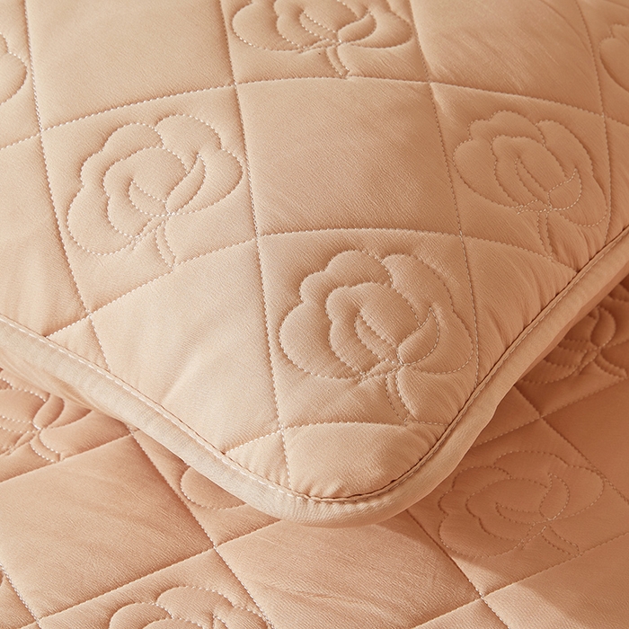 91家纺网 家纺一手货源 找家纺 新款 水洗棉麻单人宿舍亲肤夹棉枕套 香槟色