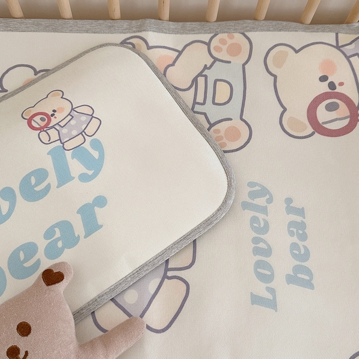 91家纺网 家纺一手货源 找家纺 橘滋 2023新款高端A类可水洗婴幼儿冰丝席 云朵奶油熊