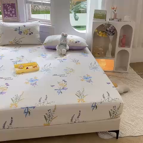 91家纺网 家纺一手货源 找家纺 多品 2023年13070单品床笠【可搭配枕套一起卖】 悦动心妍