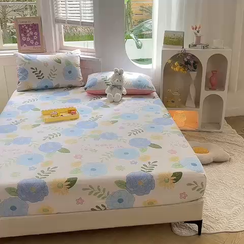 91家纺网 家纺一手货源 找家纺 多品 2023年13070单品床笠【可搭配枕套一起卖】 温婉佳人