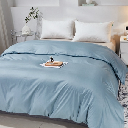 91家纺网 家纺一手货源 找家纺 （总）2025新款喷气全棉13376纯棉斜纹纯色多规格单品被套单件素色