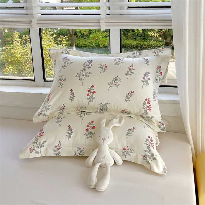 91家纺网 家纺一手货源 找家纺 凯磊家纺 新款原棉老粗布单品系列-枕套 暖阳