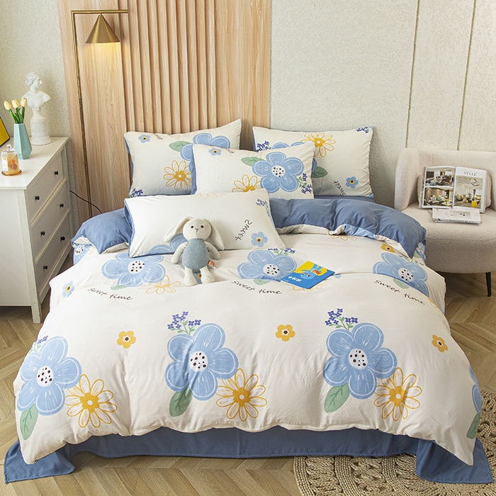 91家纺网 家纺一手货源 找家纺 曼璐2025直播爆款新款水洗棉麻双层纱系列单被套 风情