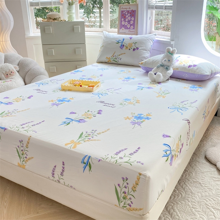 91家纺网 家纺一手货源 找家纺 多品 2023年13070单品床笠【可搭配枕套一起卖】 悦动心妍