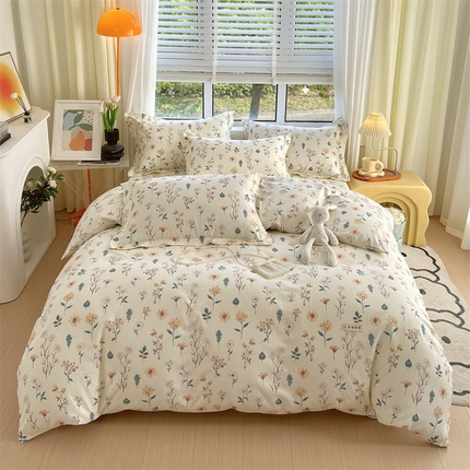 91家纺网 家纺一手货源 找家纺 凯磊家纺 新款原棉老粗布四件套 西野暮色