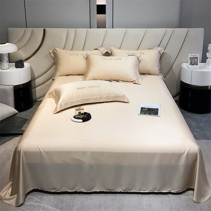 91家纺网 家纺一手货源 找家纺 凯磊家纺 新款天丝床单终版 奶茶色