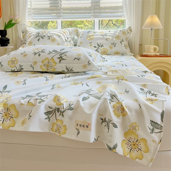 91家纺网 家纺一手货源 找家纺 凯磊家纺 新款原棉老粗布单品系列-床单 春暖花开