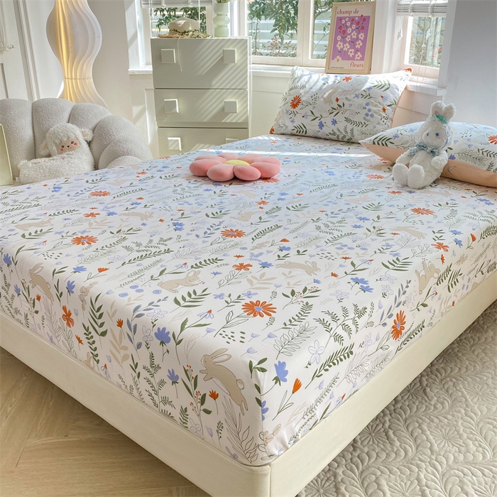 91家纺网 家纺一手货源 找家纺 多品 2023年13070单品床笠【可搭配枕套一起卖】 芊芊花园