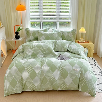 91家纺网 家纺一手货源 找家纺 凯磊家纺 新款原棉老粗布四件套 漫生活