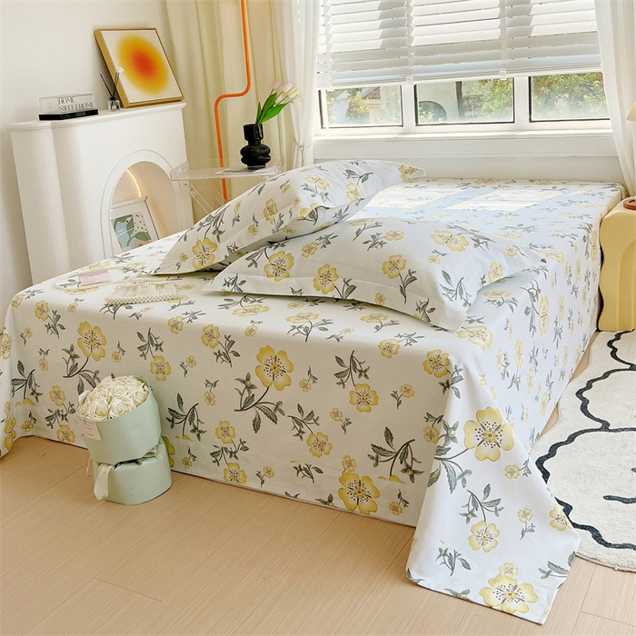 91家纺网 家纺一手货源 找家纺 凯磊家纺 新款原棉老粗布单品系列-床单 春暖花开