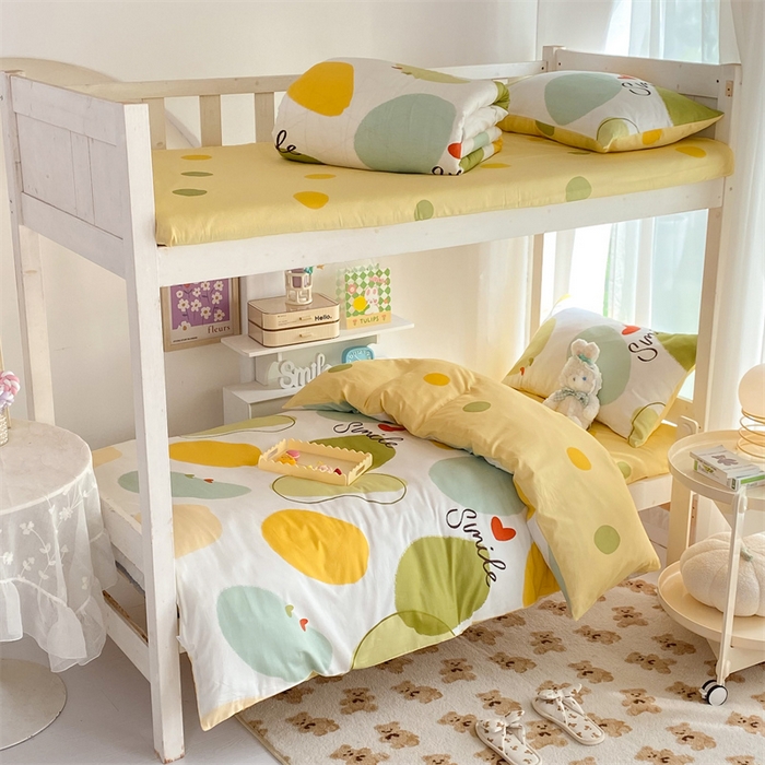 91家纺网 家纺一手货源 找家纺 多品 2023年13070宿舍三件套 绿果石