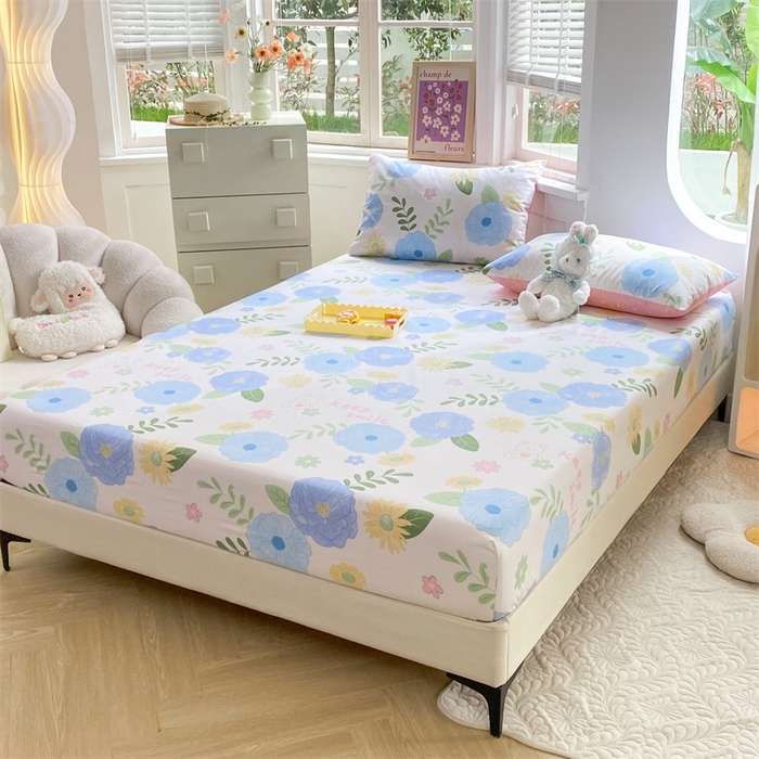 91家纺网 家纺一手货源 找家纺 多品 2023年13070单品床笠【可搭配枕套一起卖】 温婉佳人