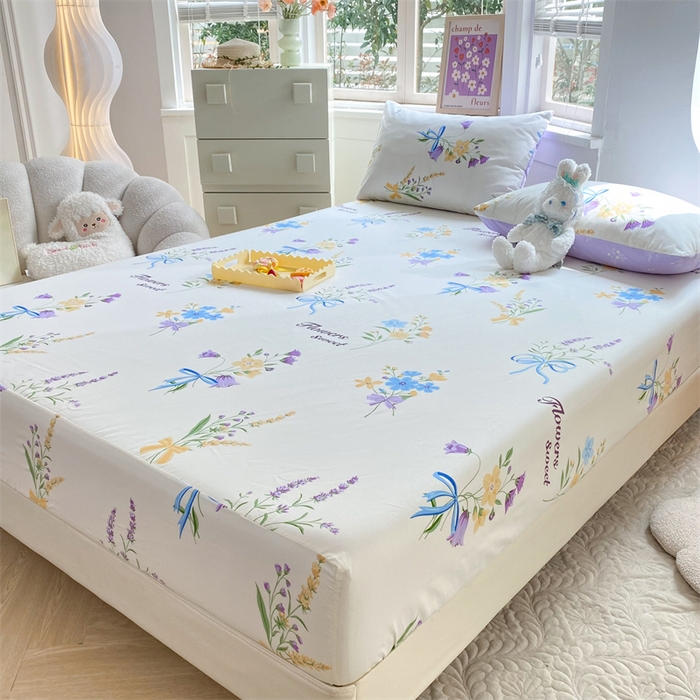 91家纺网 家纺一手货源 找家纺 多品 2023年13070单品床笠【可搭配枕套一起卖】 悦动心妍