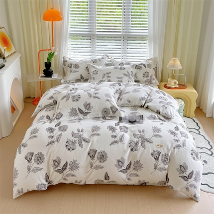 91家纺网 家纺一手货源 找家纺 凯磊家纺 新款原棉老粗布四件套 琳达