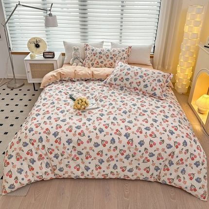 91家纺网 家纺一手货源 找家纺 （总）乐童  2024新款网红直播爆款吊边＋一字绣工艺款四件套（八）