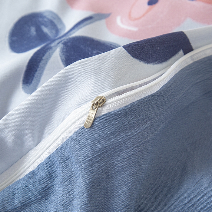 91家纺网 家纺一手货源 找家纺 曼璐2025直播爆款新款水洗棉麻双层纱系列单被套 爱情海