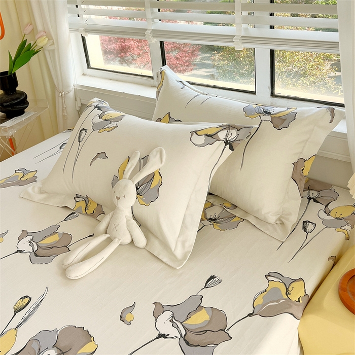 91家纺网 家纺一手货源 找家纺 凯磊家纺 新款原棉老粗布单品系列-枕套 夏日之恋