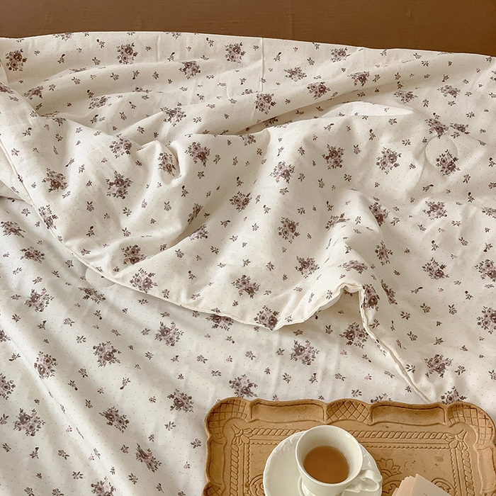 91家纺网 家纺一手货源 找家纺 荣轩家居 2023新款花边款双层纱印花夏被 图丽萨