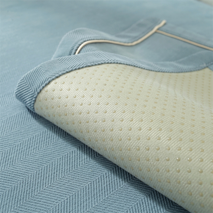 91家纺网 家纺一手货源 找家纺 共鸣沙发垫 2023新款雪尼尔人字纹沙发垫 人字纹蓝色