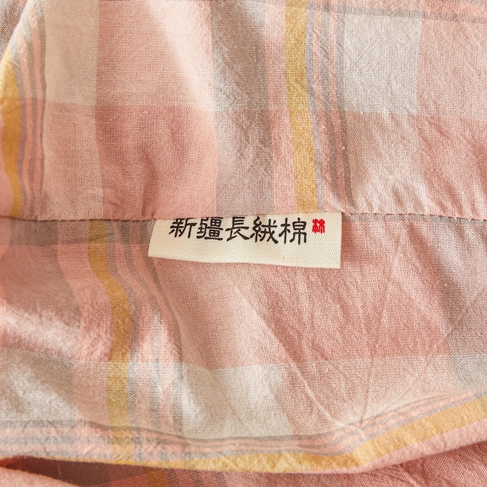 91家纺网 家纺一手货源 找家纺 喜居 2024新款A类色织纯棉水洗棉100%新疆棉全棉床笠 初恋格